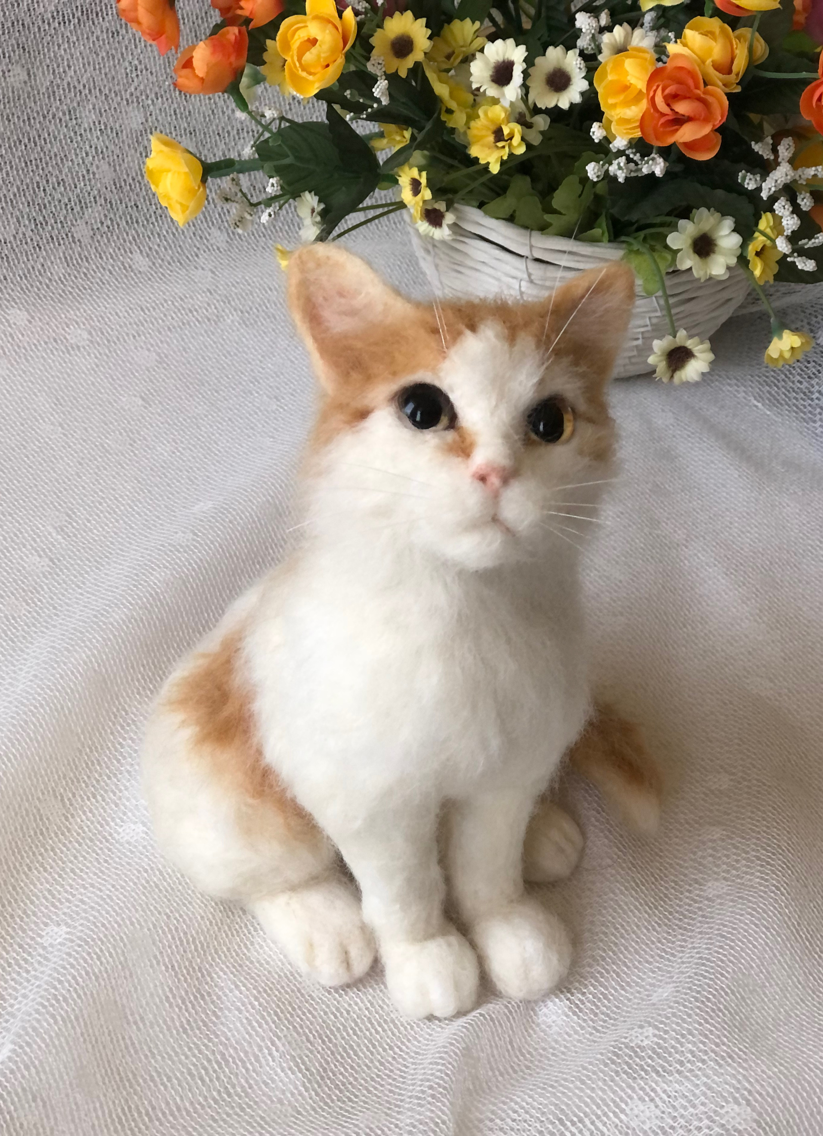 【オーダーメイド】【オーダーメイド2月分受付】子猫等身大(羊毛フェルトねこ)