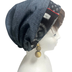 送料無料 着物 リメイク 古布 久留米絣 書生絣 切替 コート ワンピース