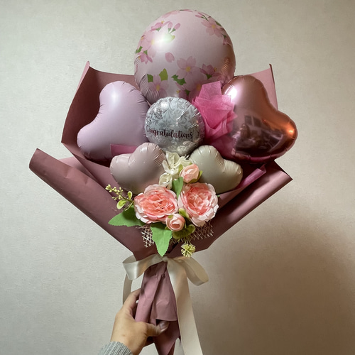 サクラサク卒業入学バルーンブーケ その他インテリア雑貨 N's balloon