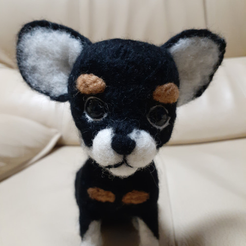 羊毛フェルトクロチワワ