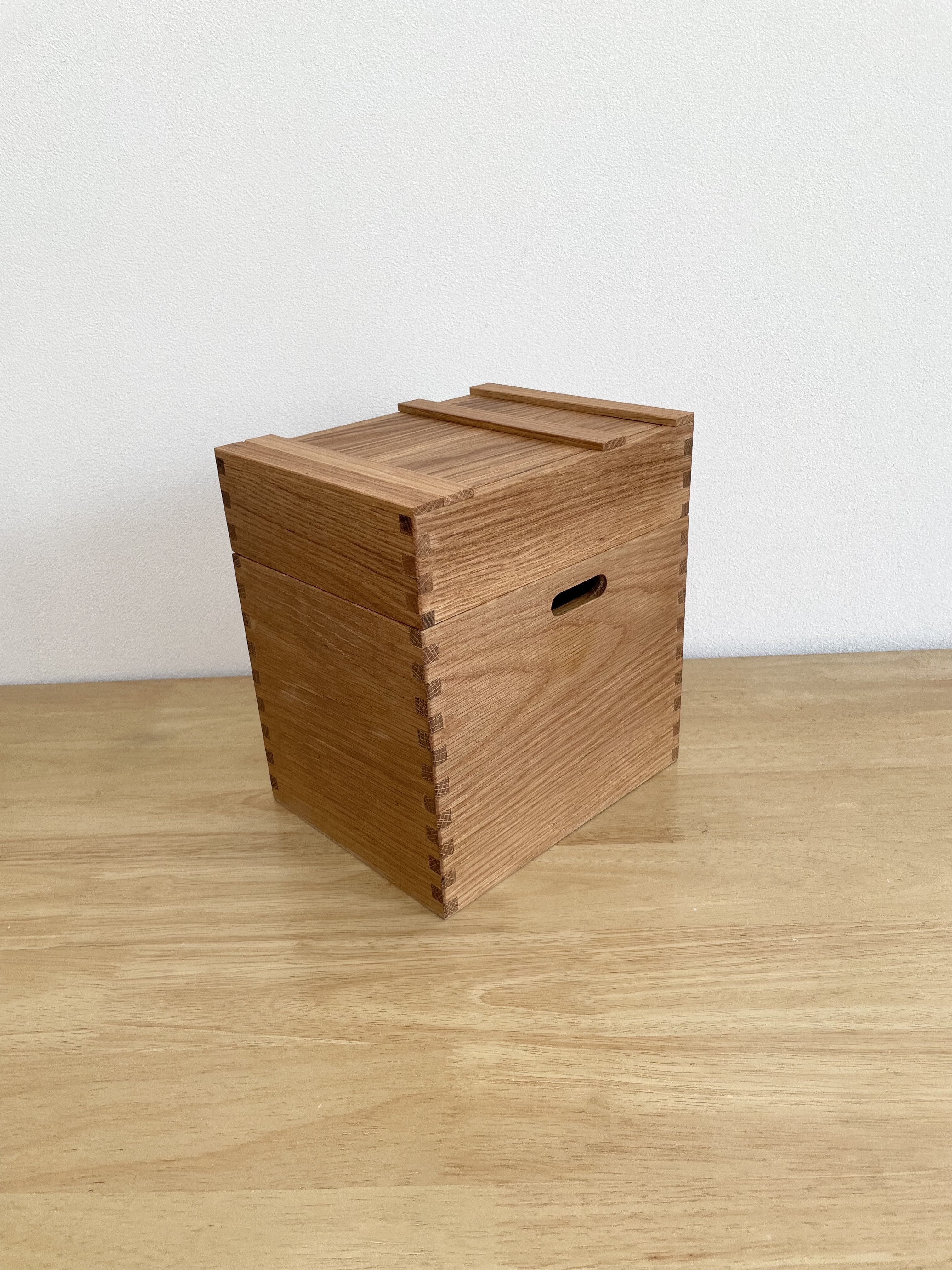 オーク　メイクボックス　小物入れ