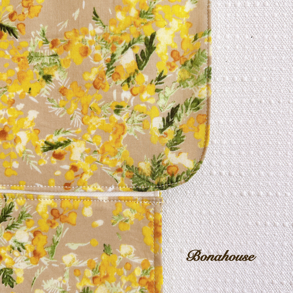 新柄☆トイレットペーパーホルダーカバー「華やかミモザ」 9枚目の画像
