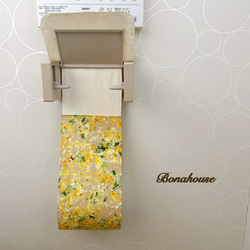 新柄☆トイレットペーパーホルダーカバー「華やかミモザ」 11枚目の画像