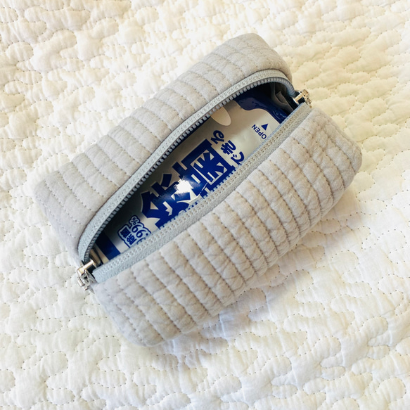 nubiグレー　ウェットティッシュミニポーチ　H3.5W11D7 ヌビポーチ　　ウェットティッシュケース　大人可愛い 6枚目の画像