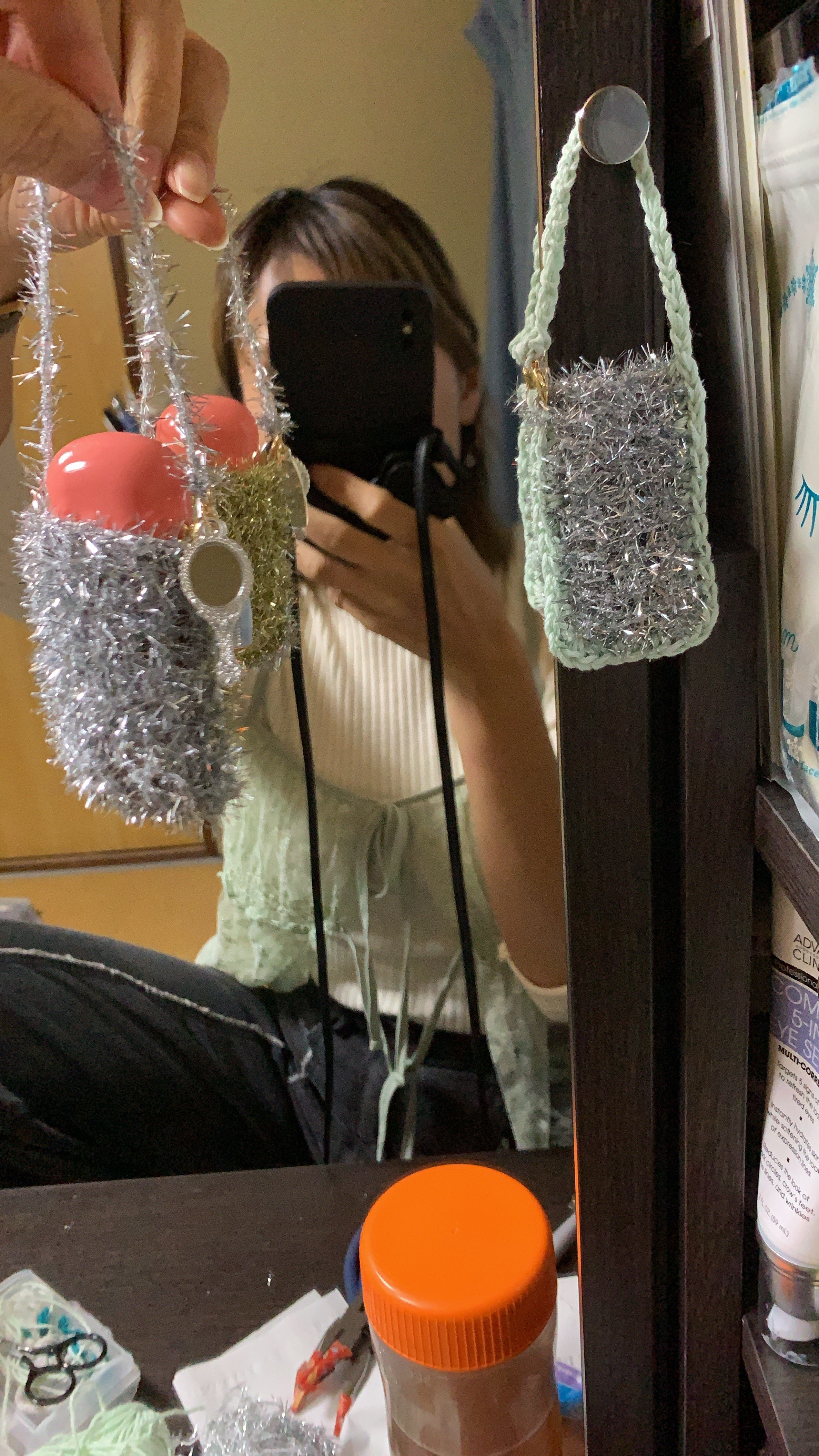 ｟受注販売｠韓国風キラキラリップポーチバッグチャーム