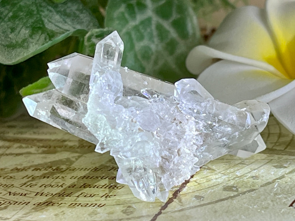 レインボー ミナスジェライス州 水晶 クリスタル 原石 ダブルポイント  