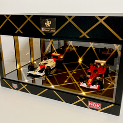 1/18展示2〜3台可・BK基調Xing・ディスプレーBOX / LED20灯  