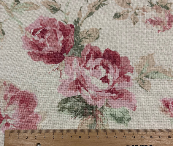 薔薇柄リネン　yuwa 2枚目の画像
