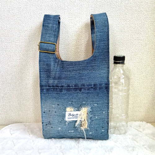 デニムリメイクバックS 茶フリンジ猫 デニムリメイクバックS 茶フリンジ猫 デニムリメイクバックS 茶フリンジ猫