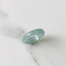 R138-022a］ ジェイド JADE ヒスイ 本翡翠 くりぬき リング 天然石 