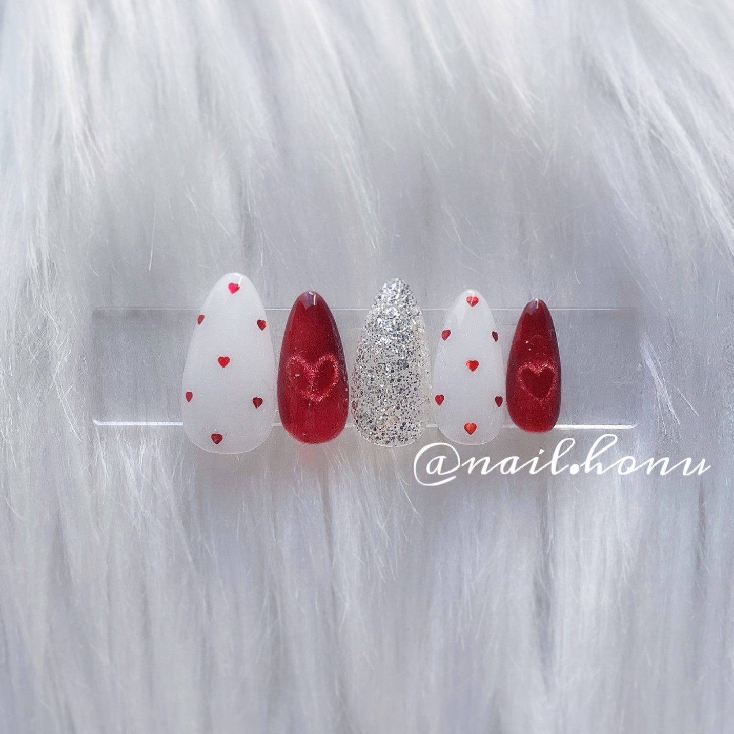 No. 133 バレンタインネイル/冬ネイル/ハートネイル