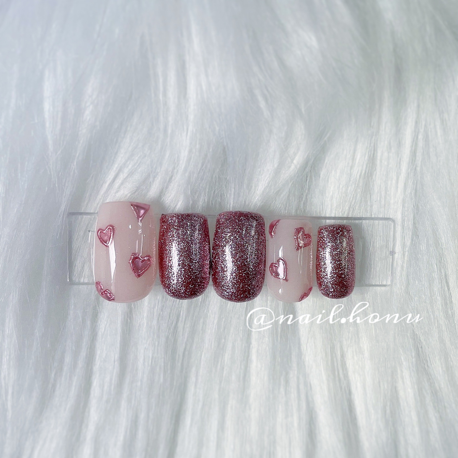 No. 134 バレンタインネイル/冬ネイル/ハートネイル