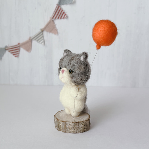 受注制作(風船シリーズ エキゾチックショートヘア)ぶちゃ猫さん 受注制作(風船シリーズ エキゾチックショートヘア)ぶちゃ猫さん