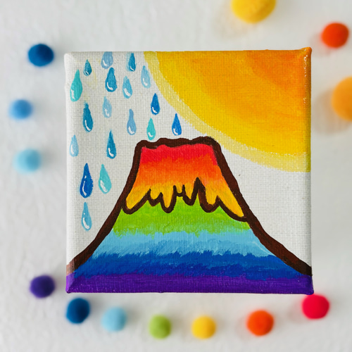 アクリル絵　オリジナル作品　キャンバス　イラストレーション 入荷nowオンラインストア 作 ひろ・あおき 「知覚Ⅴ」 27.3x27