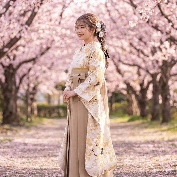 2469 ベロアリボン オーガンジーリボン 成人式 卒業式 和装 結婚式 ウエディング 色打掛 袴 髪飾り 5枚目の画像