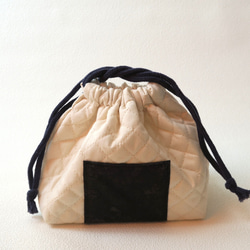 【再販40】おにぎりみたいなお弁当袋 (小)/Lunch box bag/drawstring bag【通園・通学】 7枚目の画像