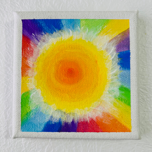 絵画(アクリル絵の具) アクリル画 朝の光-アクリル絵の具の富士山風景画 | ヒーリング