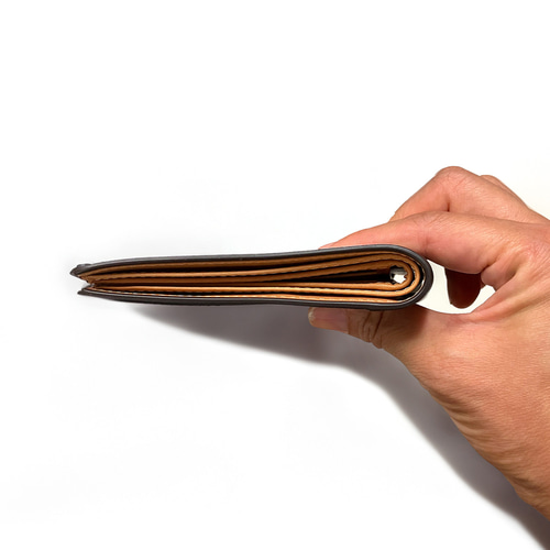 ミラグロ 伊・ボナウド社パルメラートゴート 二つ折り財布 札入れ 手