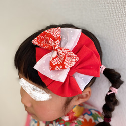 m.y 大きな赤いリボンのヘアアクセサリー とピンクの髪飾り Ray 9月号 雑誌掲載 バレッタ リボン 大きい ビッグリボン ヘアアクセ