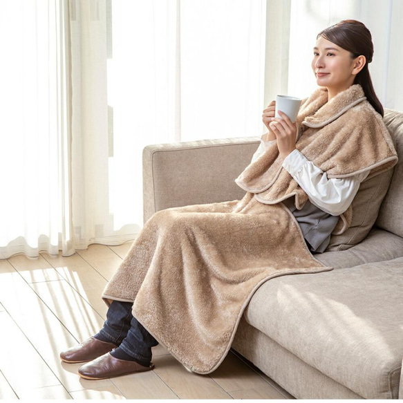 あったかフランネル 毛布 / 敷きパッド / ブランケット / 肩当て 4点セット 14枚目の画像