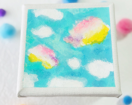 ワオキツネザル アクリル絵の具 キャンバス オリジナル ⭐️ワオキツネザル⭐️絵画 原画 現代アート キャンバス