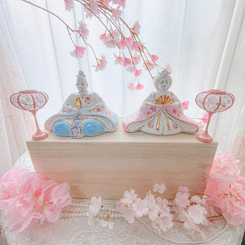 世界に一つだけ陶器のお雛様〜桜ひらり〜 ひな人形・雛飾り