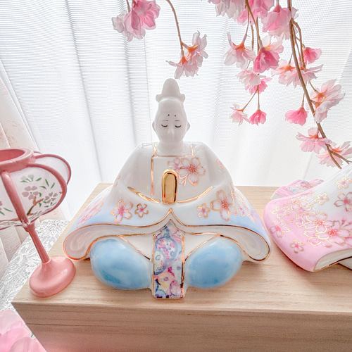 世界に一つだけ陶器のお雛様〜桜ひらり〜 ひな人形・雛飾り