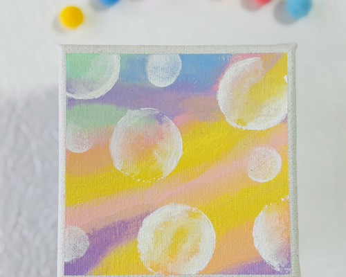 絵画　アクリル絵　額縁　ボード　シャボン玉 絵画 アクリル絵 額縁 ボード シャボン玉