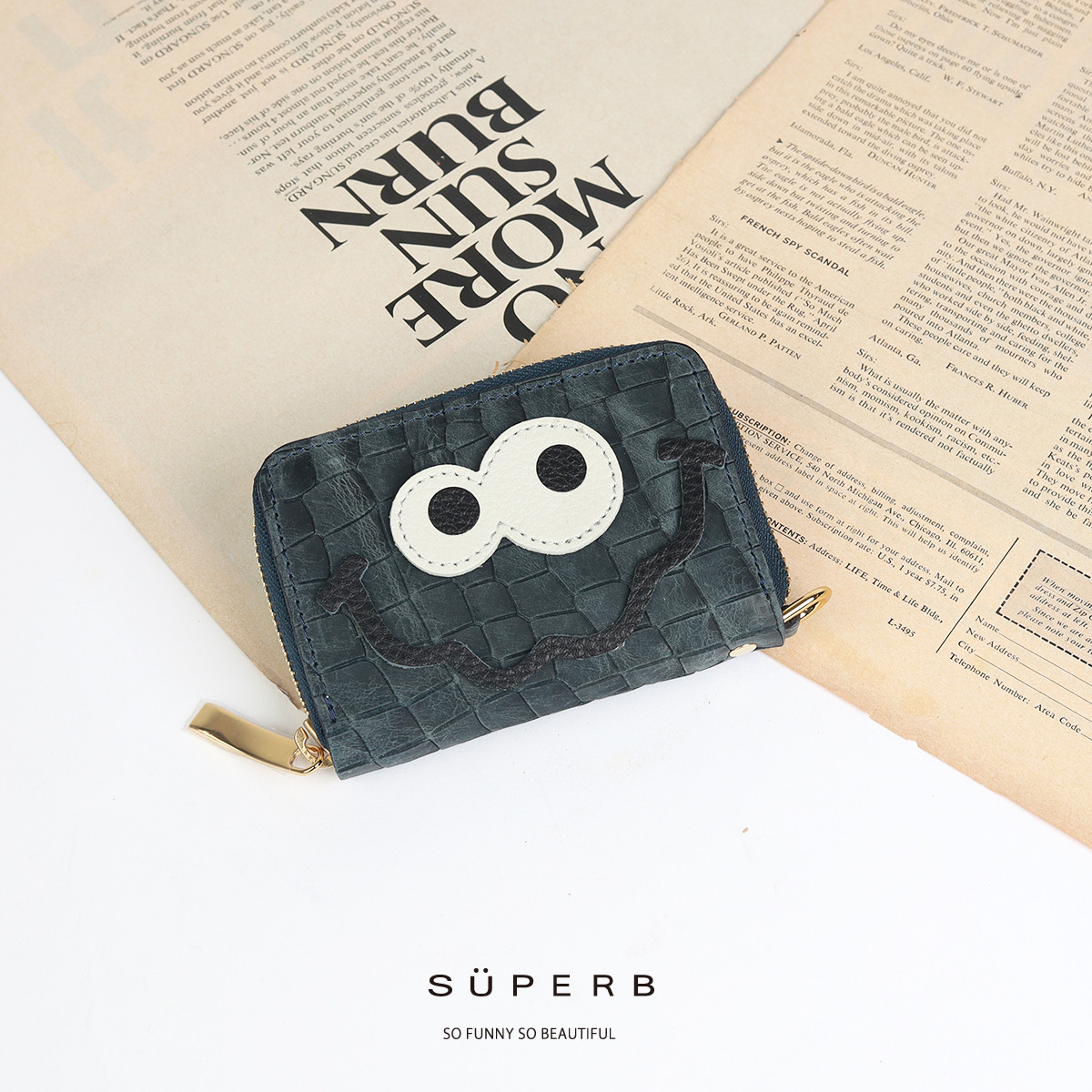 【カットクロコ/6連キョロメキーケース/全3色】スマートキーケース/思わず誰かに見せたくなるキーケース/コンパクト/家鍵