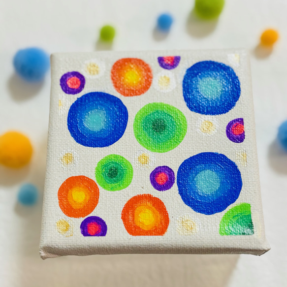 ワオキツネザル アクリル絵の具 キャンバス オリジナル ワオキツネザル