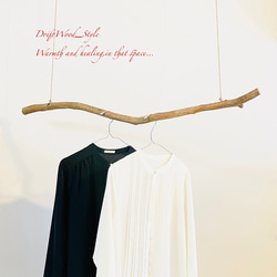 流木インテリア 1ｍサイズのシンプルな流木のハンガーラック 北欧 衣装掛け ハンギング 吊り下げ ハンガーポール N73 2枚目の画像