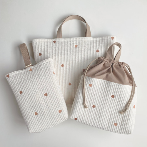 送料無料》ハートヌビ ヌビ キルト キルティング ハート 入園入学 韓国