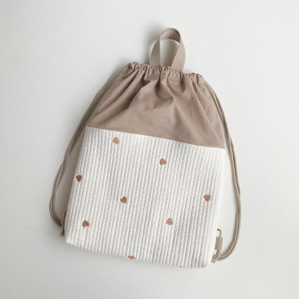 送料無料》 ハートヌビ ハート ヌビ キルト キルティング ナップサック