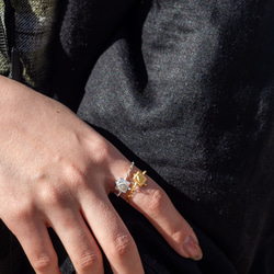 ハートリング❤︎heart chain ring/送料無料 5枚目の画像
