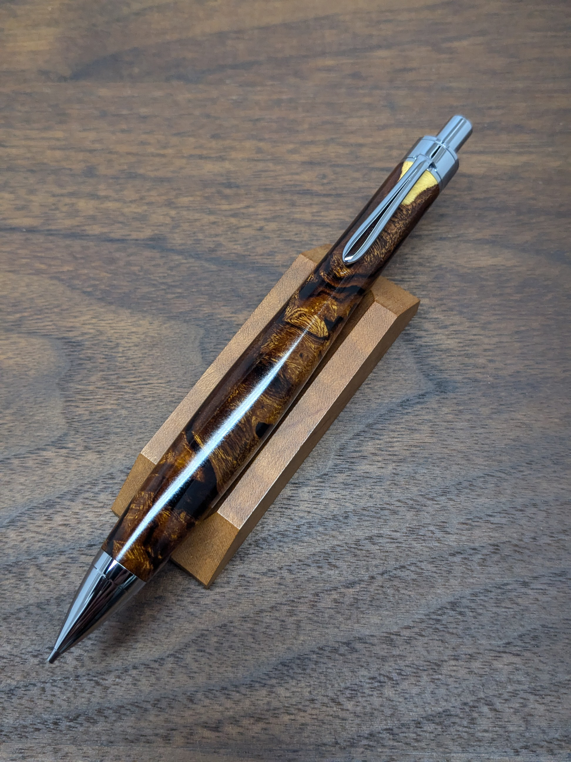 【新作】デザートアイアンウッド瘤杢　シャープペンシル No.80