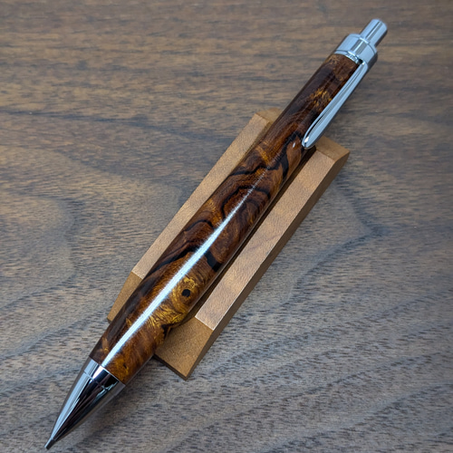 新作】デザートアイアンウッド瘤杢 シャープペンシル No.81 ペン・筆記