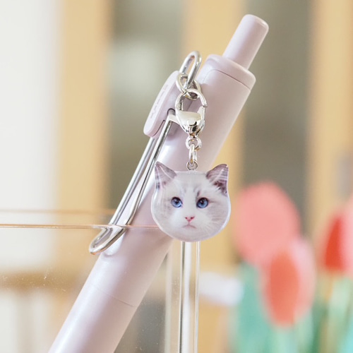 特集掲載《うちの子ボールペン お顔のチャーム》ペット 家族 犬 猫 鳥