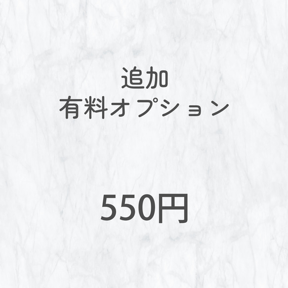 【追加有料オプション】550円～ 1枚目の画像