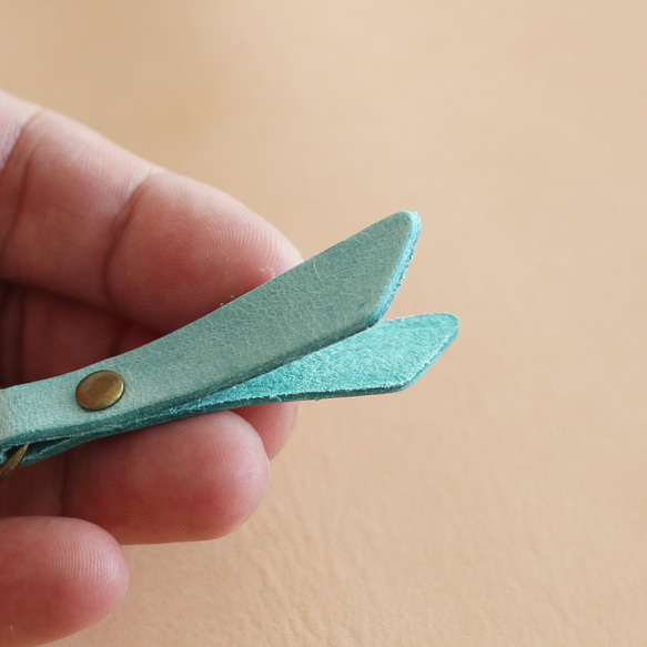 つまみ引き手 (大) 丸カンタイプ LF-095 ファスナー取っ手 レザー 引手 かわいい 小さい 付け替え 8枚目の画像