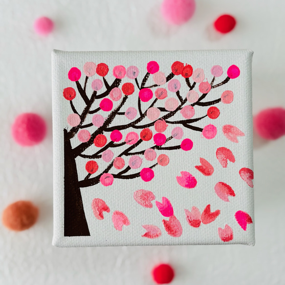 気まぐれSALE！春歌う桜の木F6キャンバスアクリル画unknown様