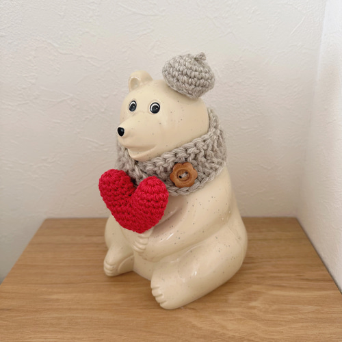 mimaページ＊しろくまさんのバレンタインitem しろくま貯金箱小物＊ぷっくりハート＊バレンタイン その他置物 Felice