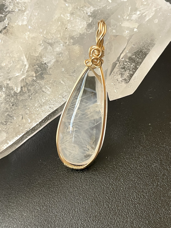 エンジェルフェザークォーツ ペンダントトップ(天然石 天然石