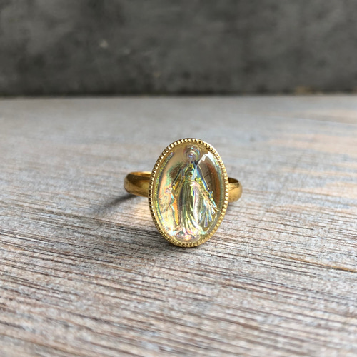 13号〜フリーサイズ ヴィンテージ マリア様 オーロラ インタリオ