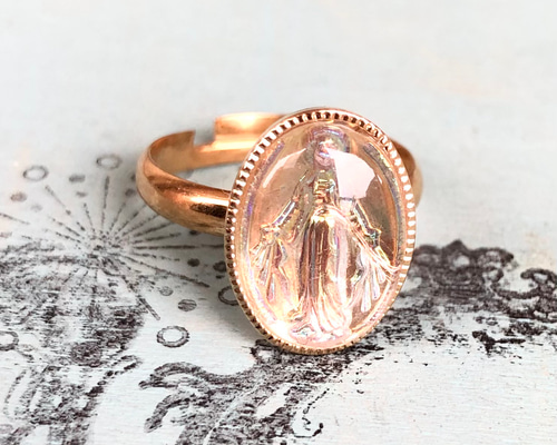 13号〜フリーサイズ ヴィンテージ マリア様 オーロラ インタリオ