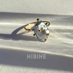 Pearl Dot Ring_K18(750)YG 南洋ケシパール ドットリング 指輪・リング