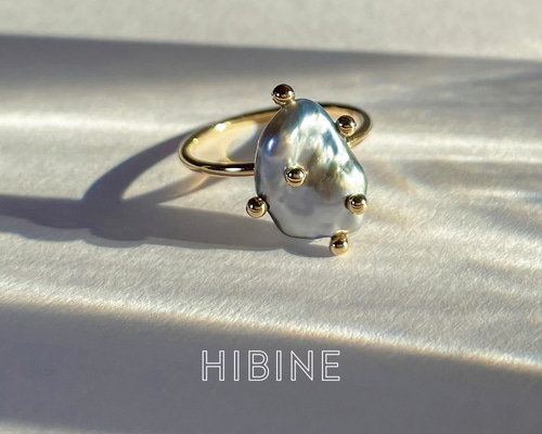 南洋真珠 シンプルリング Pearl Dot Ring_K18(750)YG 南洋ケシパール ドットリング 指輪・リング