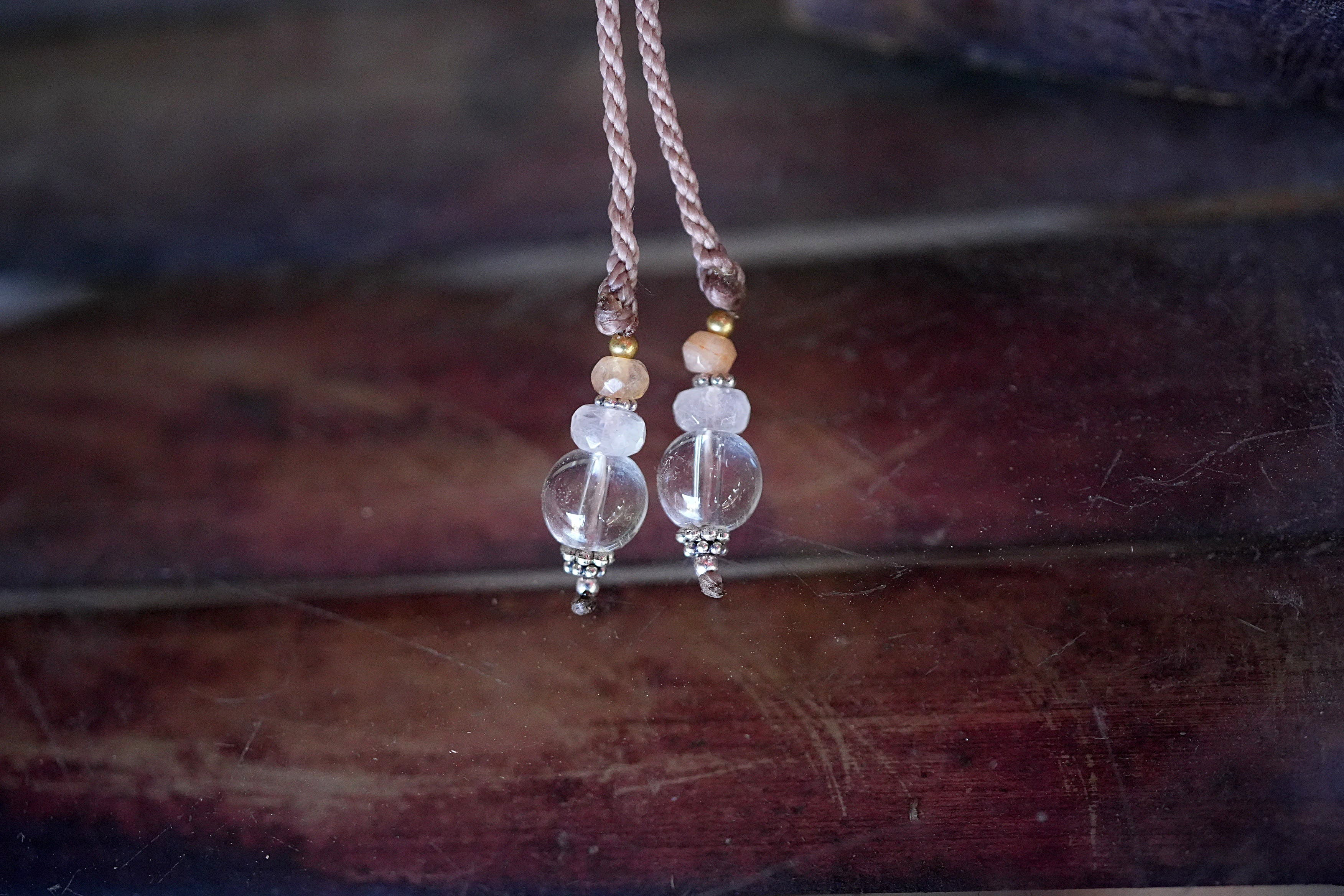 パワフル遊色効果★カンテラオパール マクラメネックレス1919