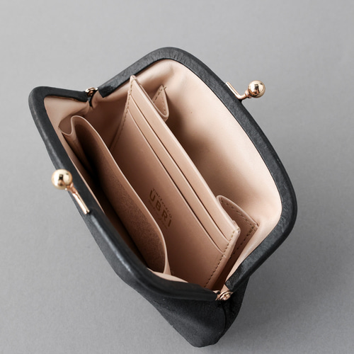 送料無料 Waxing Leather 小さい財布 ミニマム 革巻き がま口 ミニ財布