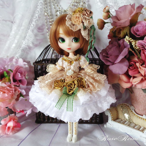 ロリータロマンス 薔薇の妖精ハニーベージュのロマンティックドールドレス豪華4P ロリータロマンス 薔薇の妖精ハニーベージュのロマンティック