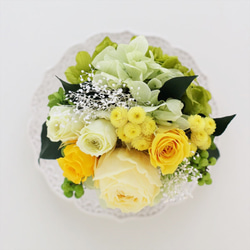 プリザーブドフラワー＜シャルロット SSサイズ＞イエロー バラ ミニアレンジ 【お祝い】 4枚目の画像